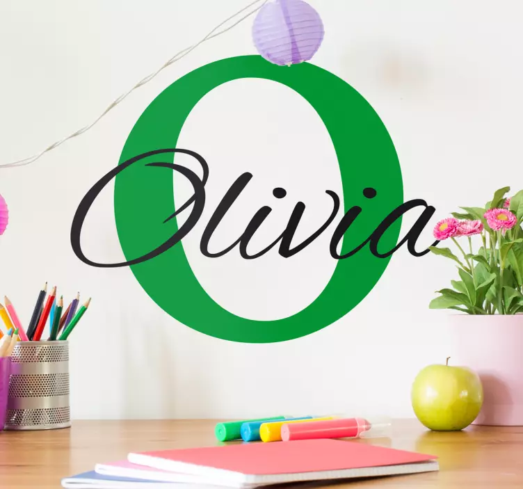 Første og navn alfabet klistermærke - TenStickers