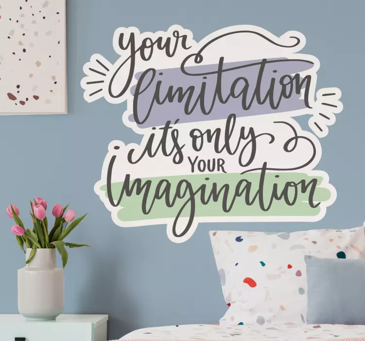Inspirerende fantasi citat wallsticker dyr - TenStickers
