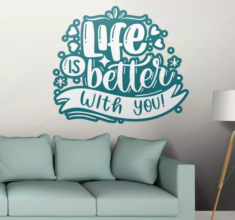 Inspirerende tekstdesign wallsticker dyr - TenStickers