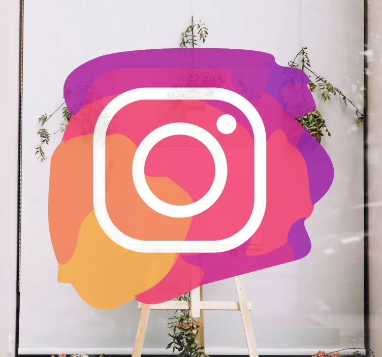Instagram ikon vindue vinyl klistermærke - TenStickers
