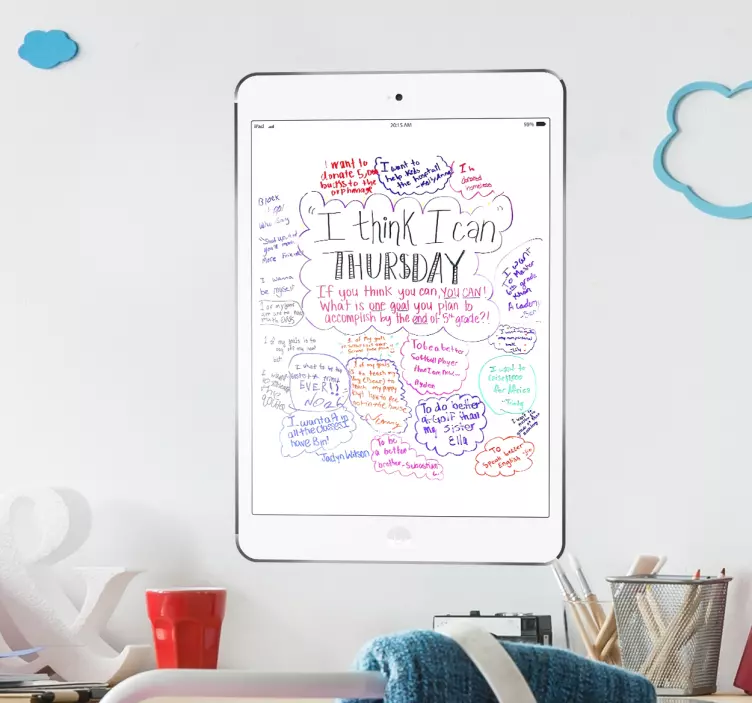 Ipad air whiteboard klistermærke - TenStickers