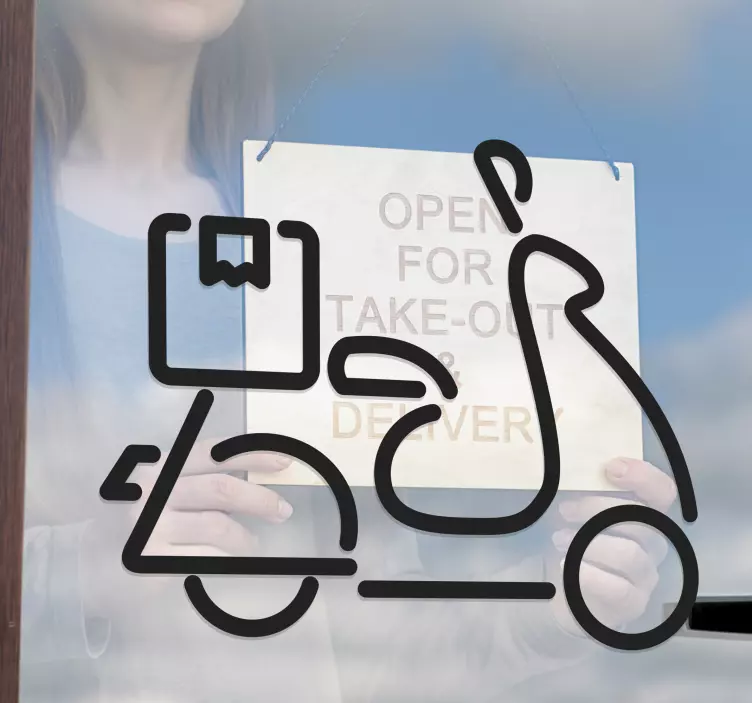 Italiensk pizza levering service mærkat - TenStickers