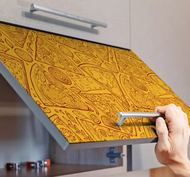 Italiensk mad tegninger møbler klistermærke - TenStickers