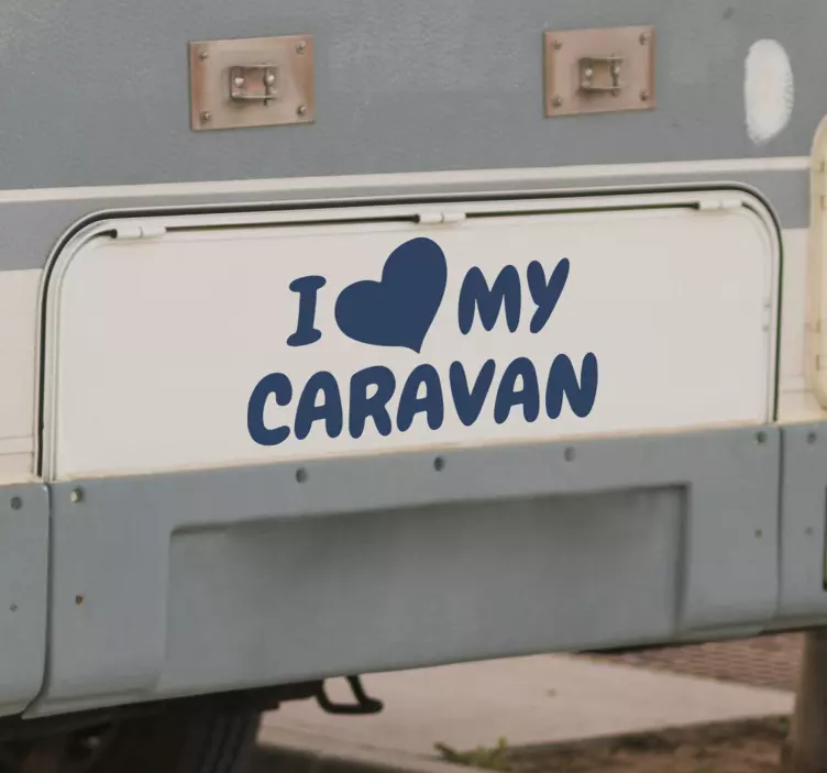 Love my caravan klistermærke til campingvogn - TenStickers