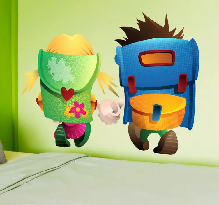 Jeg elsker skole klistermærke - TenStickers