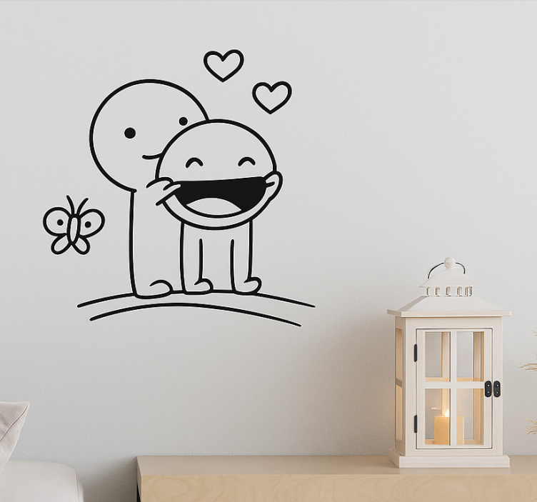 Jeg kan altid få dig til at smile stue wallsticker - TenStickers