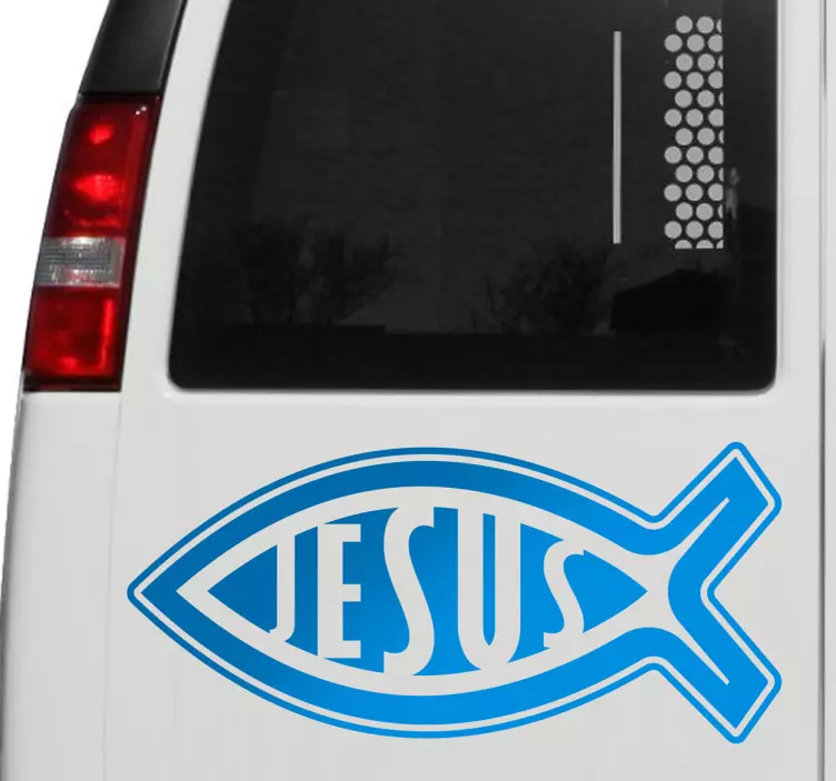 Jesus fisk klistermærke - TenStickers