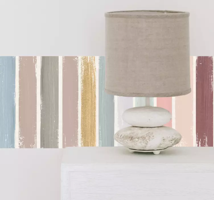 Jordfarve penselstrøg kant klistermærke - TenStickers