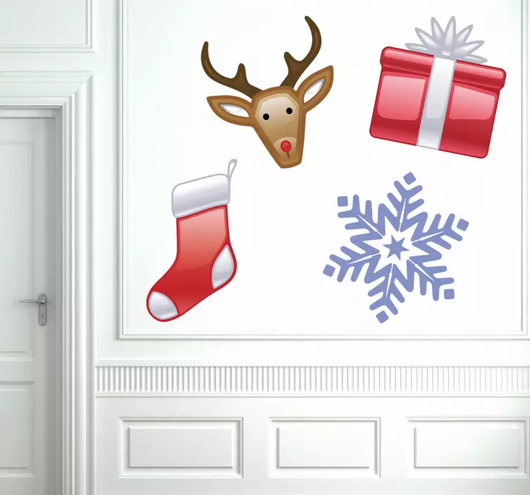 Jul klistermærkesæt - TenStickers