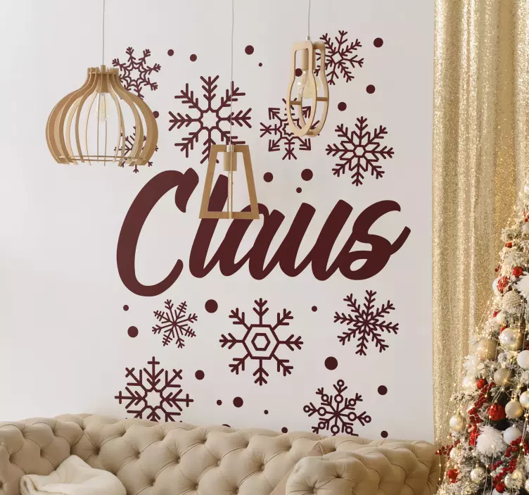 Jul snefnug jul klistermærke - TenStickers