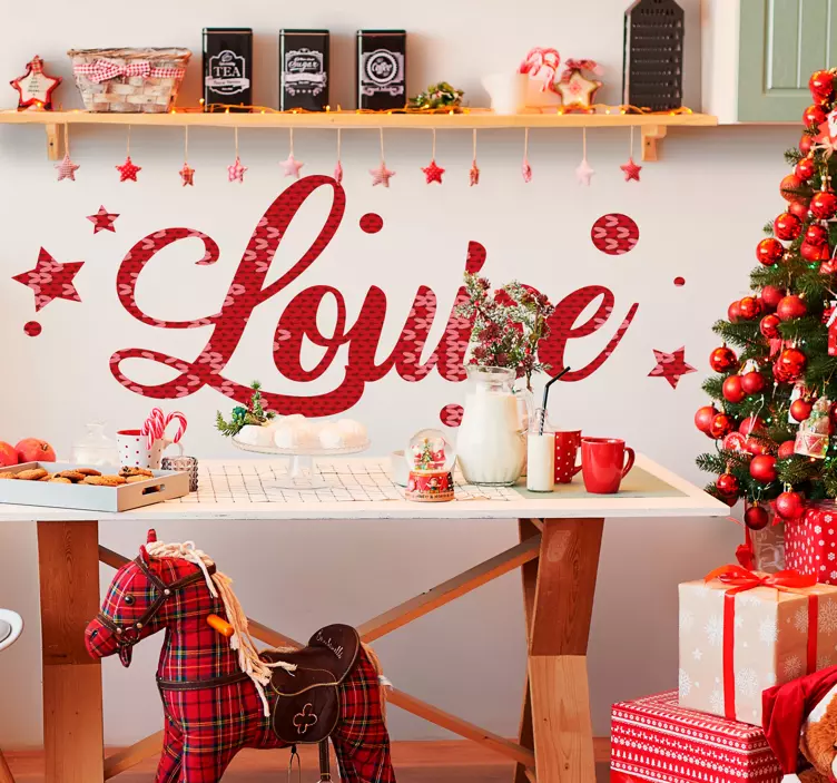 Jul typisk mønster jul klistermærke - TenStickers