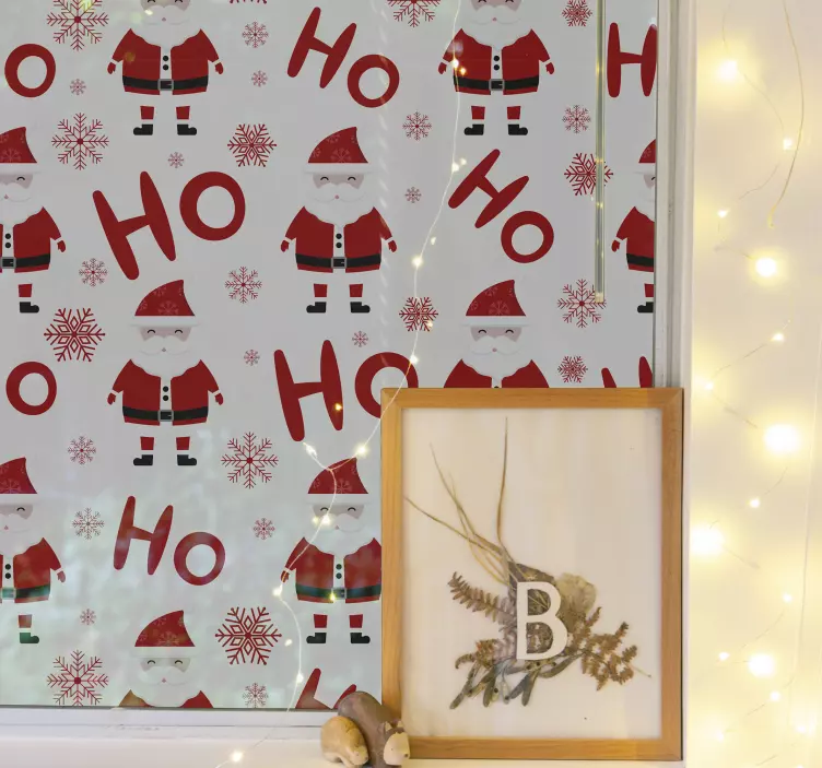 Juleklistermærke med julemandens figurer - TenStickers