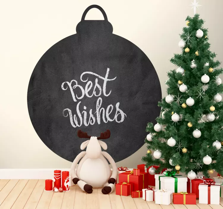 Julekugle silhuet julemærkat - TenStickers