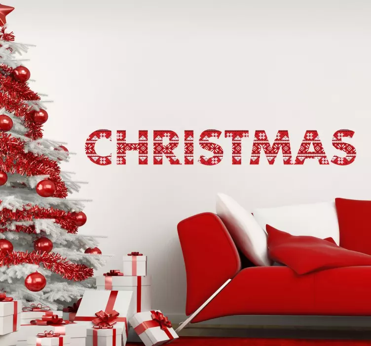 Juletekst klistermærke - TenStickers