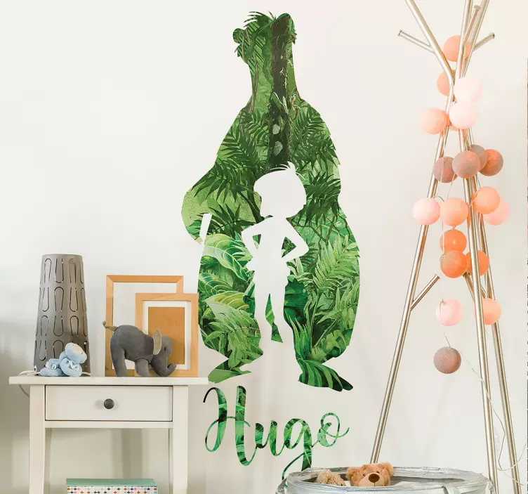 Jungle dreng og bære eventyr klistermærke - TenStickers