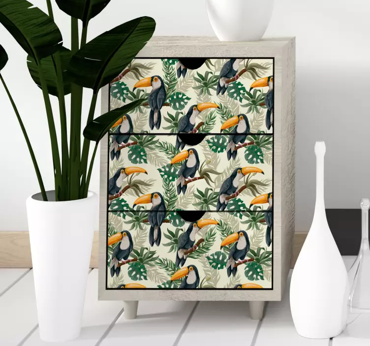 Jungle møbler vinyl klistermærke - TenStickers