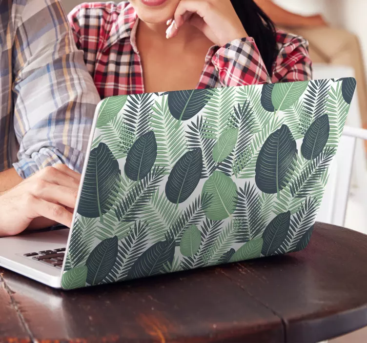 Klistermærke til bærbar computer af junglen vegetation - TenStickers