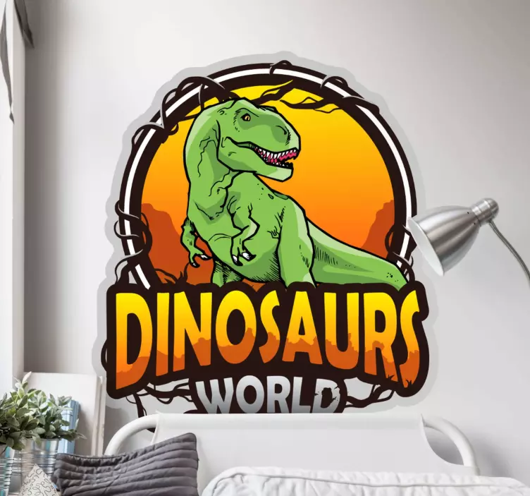 Jurassic world dinosaur væg klistermærke - TenStickers