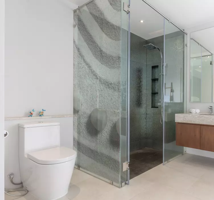 Kabinet zen sti sand brusebad skærm klistermærke - TenStickers