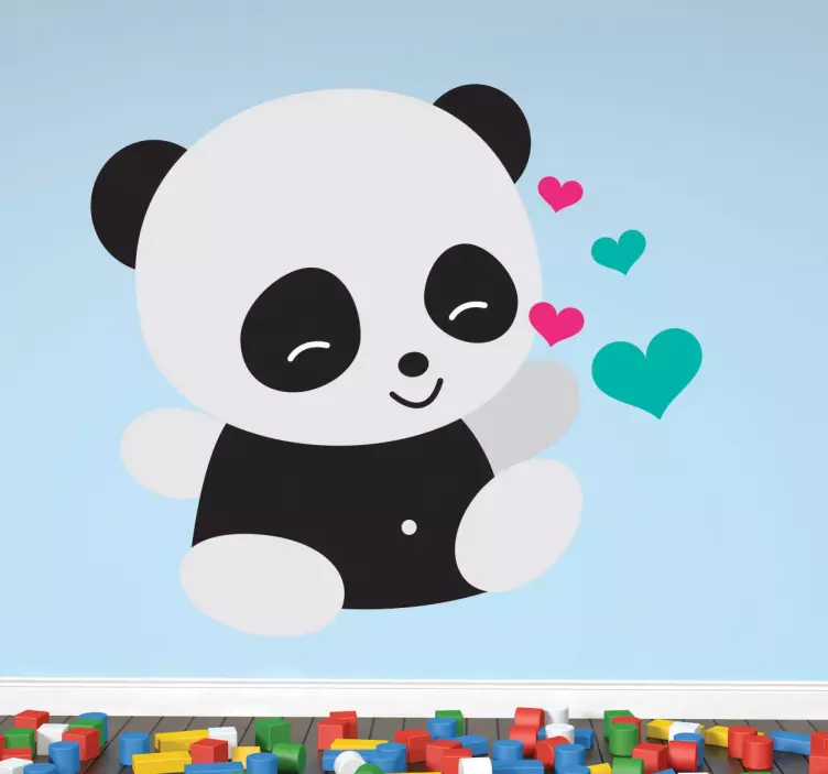 Kærlig baby panda klistermærke - TenStickers