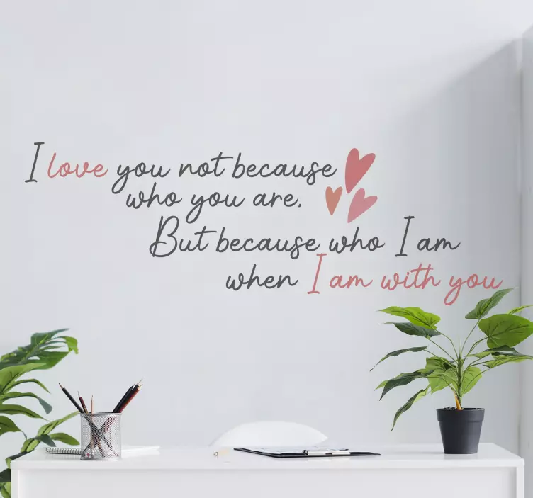 Kærlige citater væg klistermærke - TenStickers
