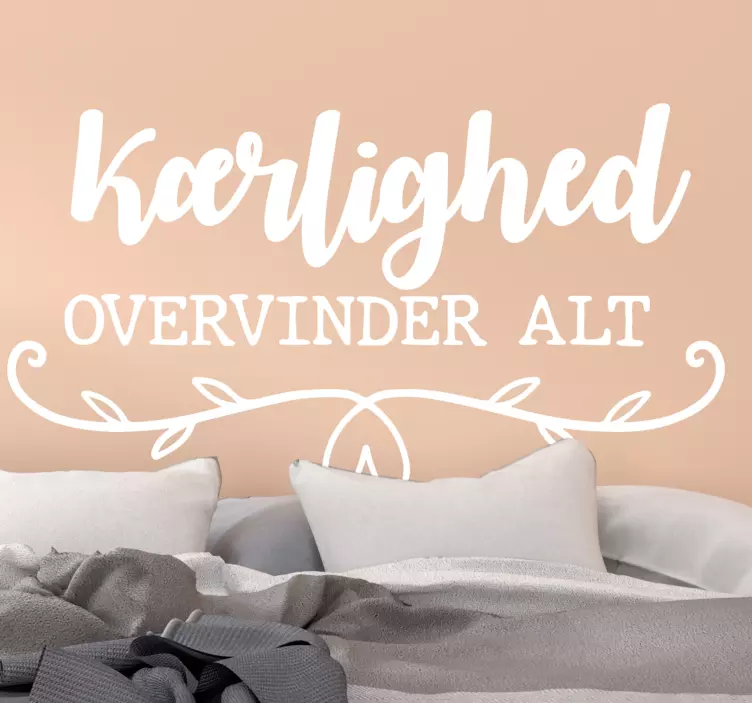 Kærlighed tekst hjem kærlighed klistermærke - TenStickers