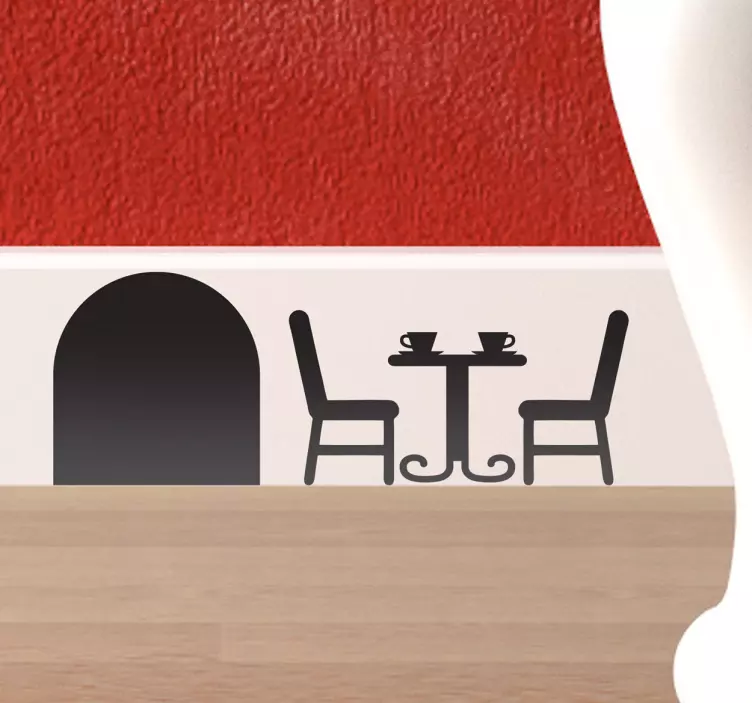 Kaffee tisch restaurant business klistermærke - TenStickers