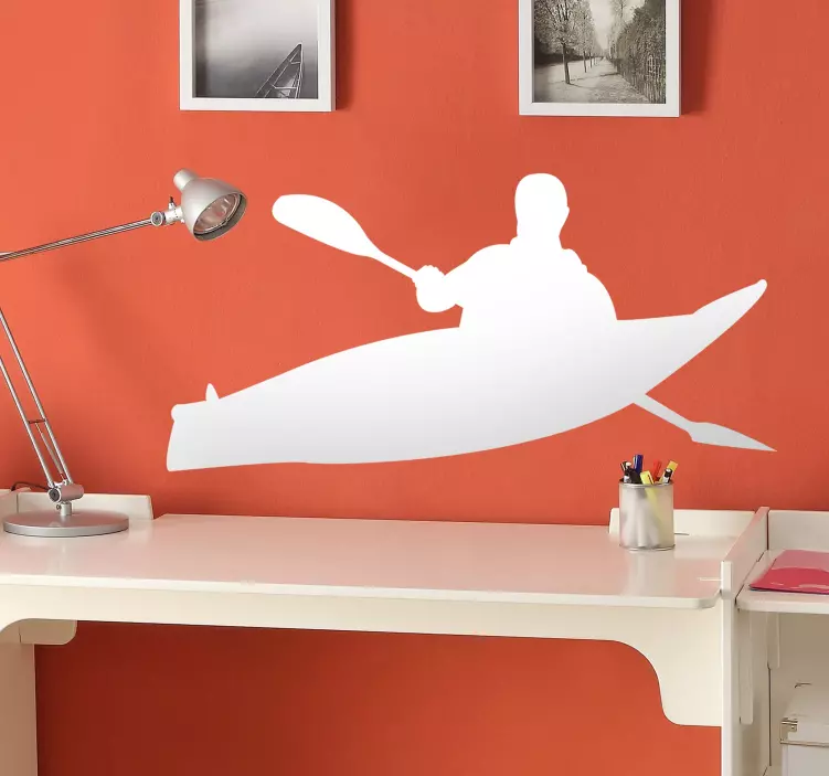 Kajak silhuet klistermærke - TenStickers