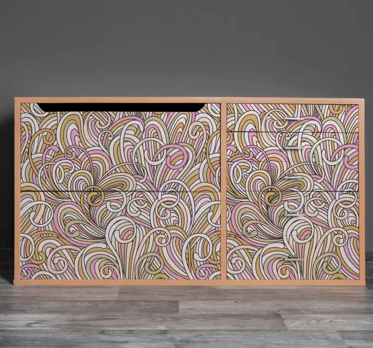 Kallax abstrakt møbel klistermærke - TenStickers