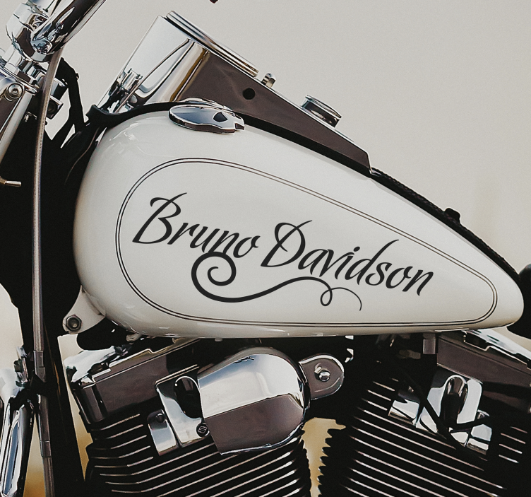 Kalligrafisk navn klistermærke til motorcykel - TenStickers