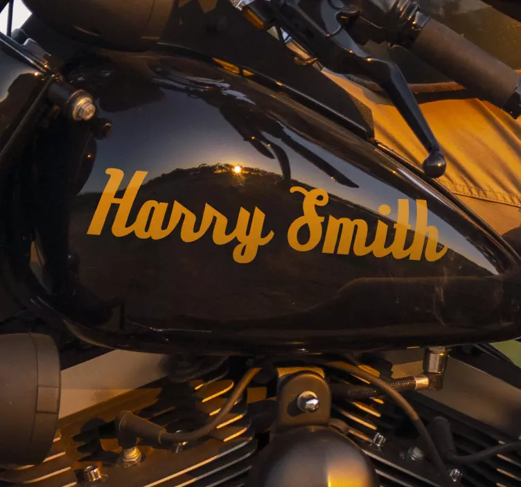 Kalligrafisk motorcykel klistermærker med navn - TenStickers