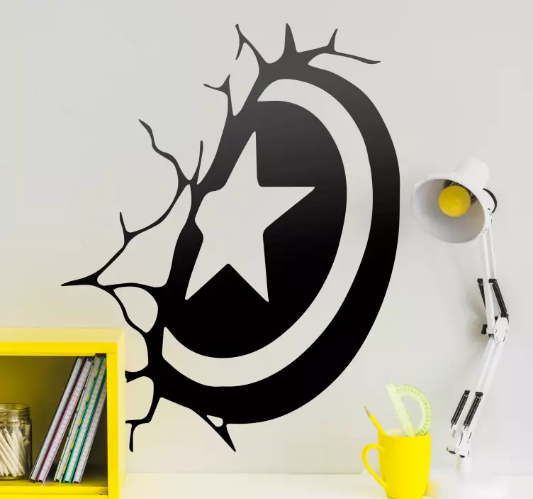 Wallstickers til børn Captain America skjold - TenStickers