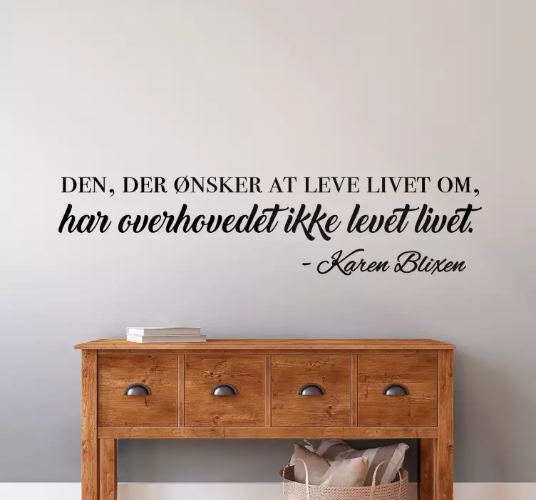 Karen blixen citat wallsticker dyr - TenStickers