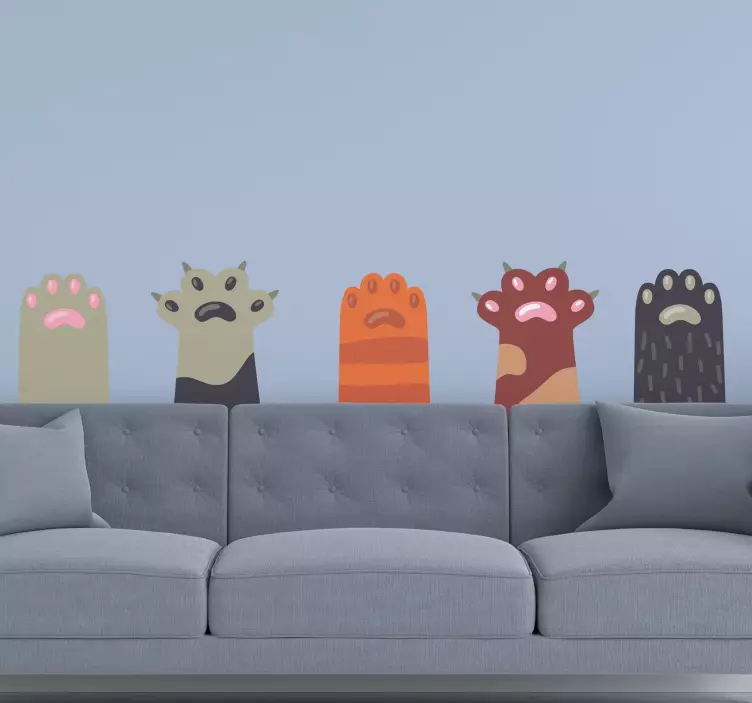 Kat pote print pakke kæledyr klistermærke - TenStickers