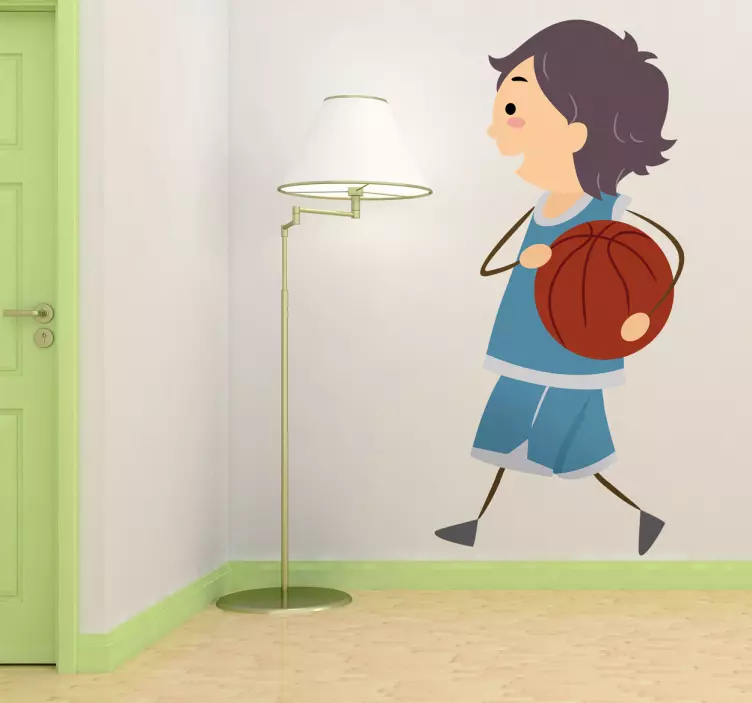 Kids basketball player basketball wall sticker - TenStickers