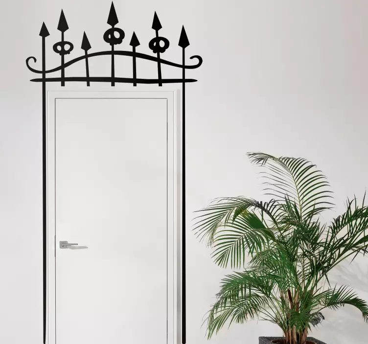 Kirkegårdsporten navneskilt til dør - TenStickers