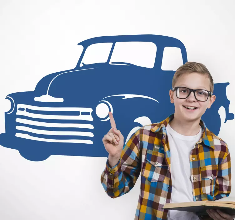 Klassisk pickup truck wallsticker dyr - TenStickers