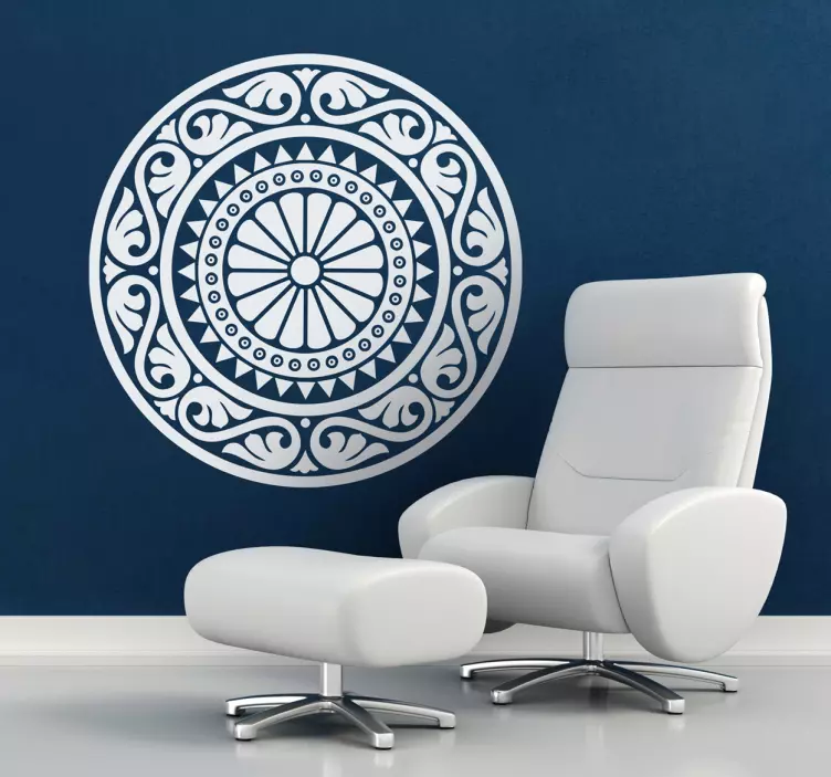 Klassisk rosette mandala vægklistermærke - TenStickers
