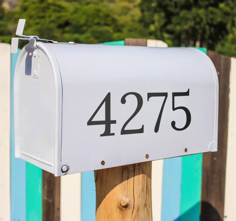 Klassisk tal klistermærker til postkasse - TenStickers