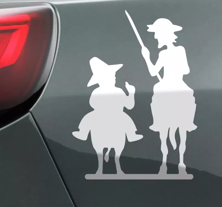 Klistermærke af don quixote og sancho - TenStickers