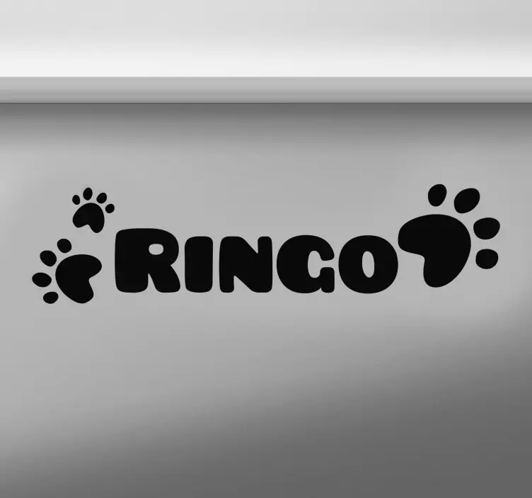 Klistermærke, der kan tilpasses hund - TenStickers