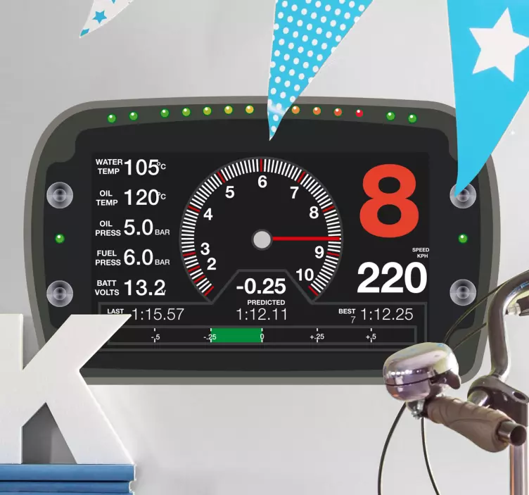 Klistermærke instrumentbræt rallybiler - TenStickers