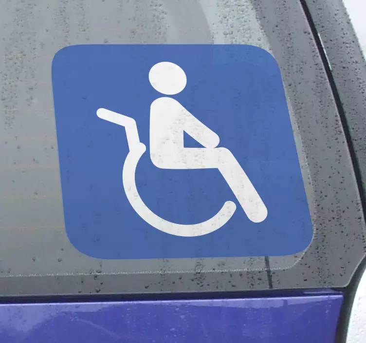 Handicap klistermærke til bil - TenStickers