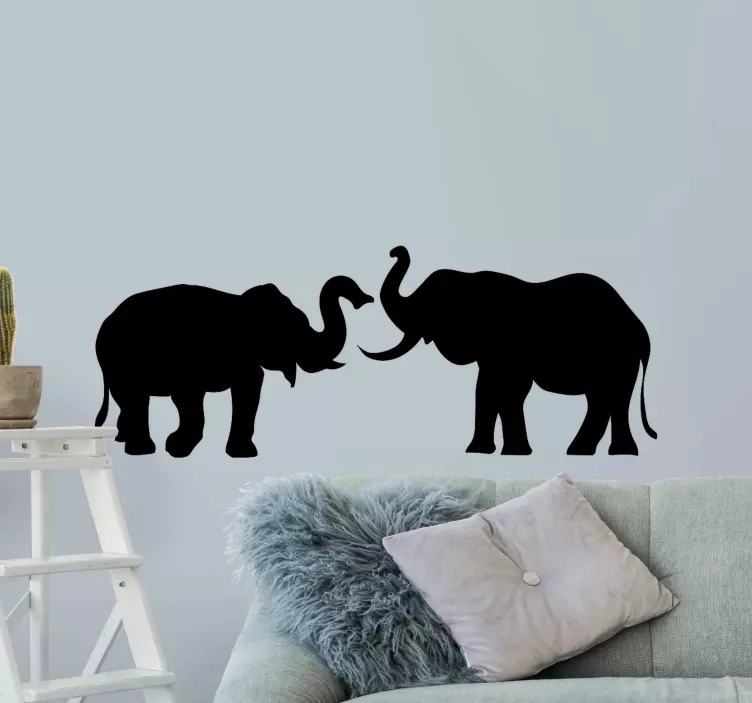Elefant par vilde dyr mærkat - TenStickers