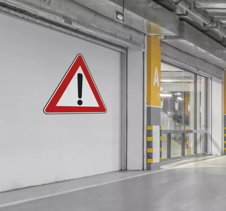 Klistermærke med forsigtighedstegn - TenStickers