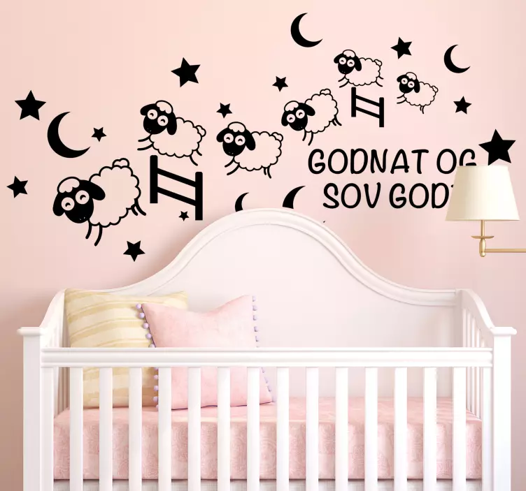 Godnat gård dyr væg klistermærke - TenStickers