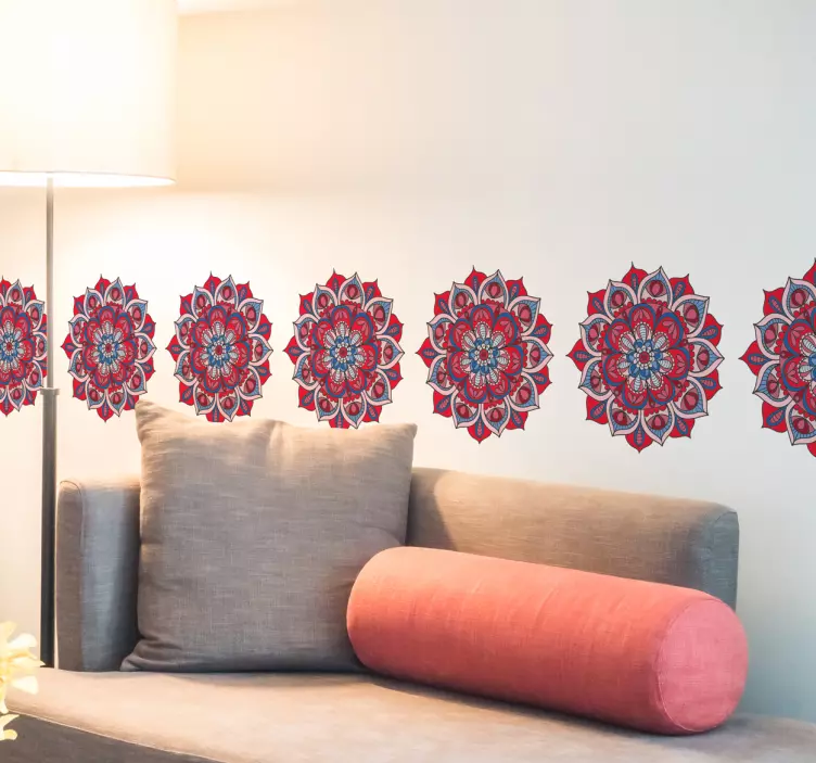 Klistermærke med lotusblomst mandalas - TenStickers