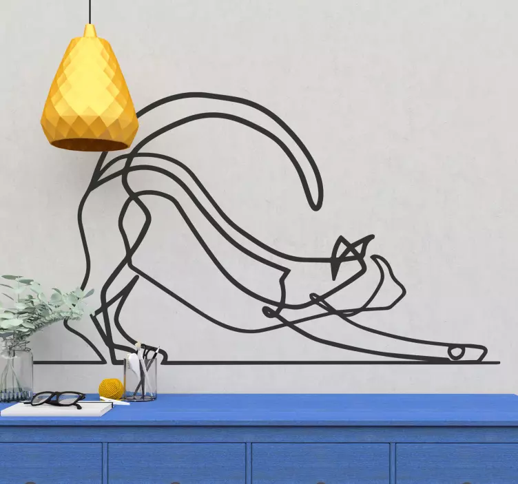 Klistermærke med minimalistisk katkat - TenStickers