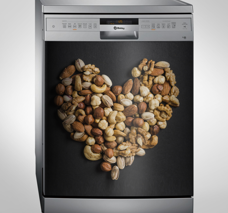 Klistermærke med opvaskemaskine med frugt og nødder - TenStickers