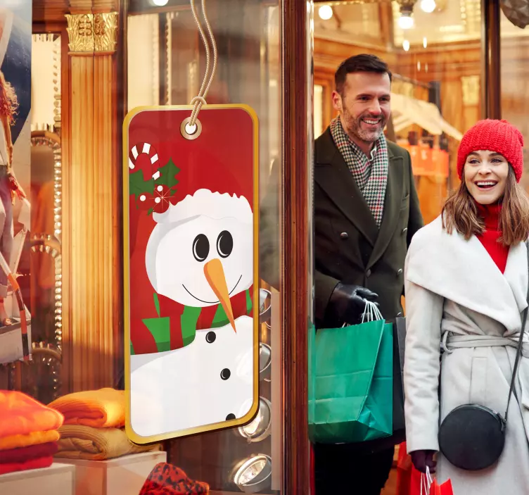 Klistermærke med snemand - TenStickers